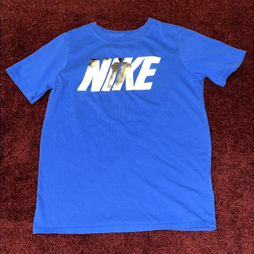 Nike Kids Royal Blue Tee with White Logo
